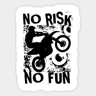 NO RISK NO FUN  BIKER Sticker